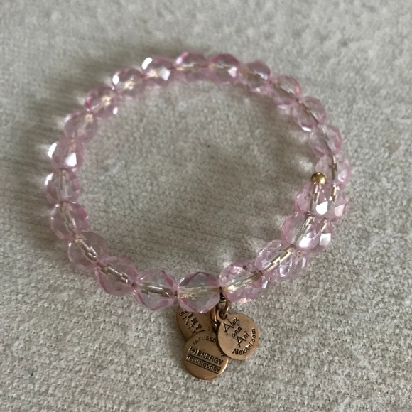 Alex and Ani vintage 66 energy bead pink bracelet
